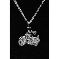 MOOYE ® - Collectie Zilveren Motor ketting hanger - plat