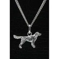 MOOYE ® - Collectie Zilveren Kleine munsterlander - heidewachtel ketting hanger - klein