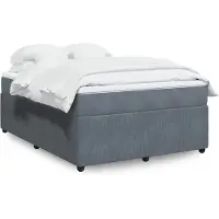 vidaXL Boxspringbed met matras, donkergrijs, 160x200 cm, fluweel