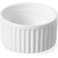 Hendi Wit Geribbelde Ramekin Porselein 9x5cm | 6 stuks
