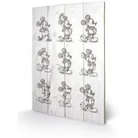 Merchandising DISNEY - Printing on wood 40X59 - Mickey Mouse Multi Black / White