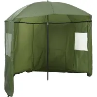 vidaXL Vissersumbrella 290 x 225 cm Oxford Polyester Geel Leger