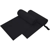 vidaXL Sporthanddoeken 2 st Zwart 200 x 100 cm