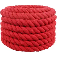 vidaXL Katoenen Touw 36 mm 25 m Rood 100% katoen