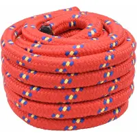 vidaXL Boottouw 5 mm 5 m Rood