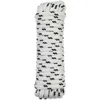 vidaXL Boottouw 14 mm 9 m Wit en zwart Polyester
