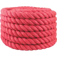 vidaXL Jute Touw 40 mm Rood 100% Tossa jute