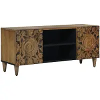 vidaXL TV Kast Bruin 105 x 33,5 x 46 cm Massief Mango Hout