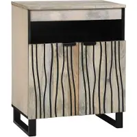 vidaXL Notenhouten Media Cabinet Wit en Zwart 60 x 33 x 75 cm