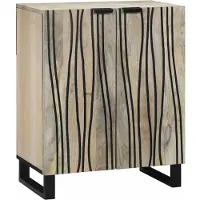vidaXL Dressoir Wit 60 x 33,5 x 75 cm Massief Mango Hout