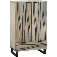vidaXL Walnoot Highboard Wit en Zwart 60 x 33 x 100 cm