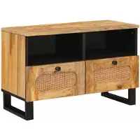 vidaXL TV Kast met lade Bruin 70 x 33 x 46 cm Massief Mango Hout