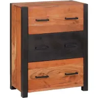 vidaXL Dressoir met lade Bruin 55 x 30 x 75 cm Massief Acacia Hout
