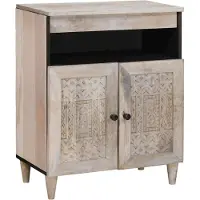 vidaXL Dressoir Bleached White 60 x 33 x 75 cm Massief Mango Hout