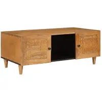 vidaXL Salontafel Lichtbruin 100 x 54 x 40 cm Massief Mango Hout