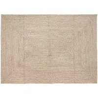 vidaXL Gebied Tapijt Natuurlijk en Wit 240 x 340 cm Jute