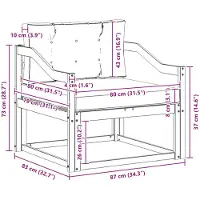 vidaXL Buiten Midden Sofa Polyester Wit