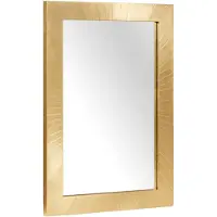 vidaXL Badkamerspiegel Wandgemonteerd Goud 50 x 2,5 x 70 cm