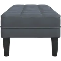 vidaXL Bank met kussen Donkergrijs 113 x 57 x 39 cm Fluweel