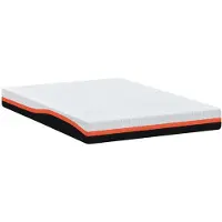 vidaXL Matras Wit en Zwart 140 x 200 cm Jacquard stof