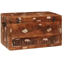 vidaXL Opbergbox met opslag met de deur Bruin Massief Mango Hout