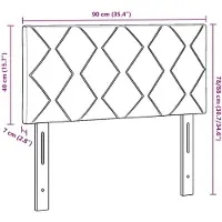 vidaXL Hoofdbord Donkergrijs 90 cm Fluweel
