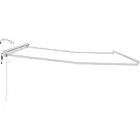 vidaXL Elektrische Zonnescherm Frame met LED's Wit 4,5 × 3 m Aluminium