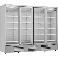 CombiSteel Koelkast - 2025L - Wit - 0°C/+10°C - Geforceerd - 4 Draaideuren - Wielen - 2508x710x2003mm - Horeca Koelkast