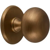 Hardbrass Voordeurknop Iris 72 mm | Mat Brons