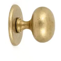 Hardbrass Voordeurknop Iris 72 mm | Messing Getrommeld