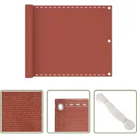The Living Store Living Store Balkonafscherming, terracotta-rood, 75x600 cm, HDPE