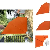 vidaXL Windscherm - inklapbaar - 240 x 160 cm - terracotta - waterafstotend - stalen frame - Parasol