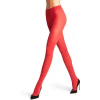 Falke Pure Matt eenkleurig materiaal ondoorzichtig 50 DEN panty dames rood - maat XL