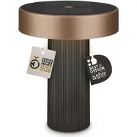 Briloner LED tafellamp Poga, antraciet/brons, IP44 dimbaar, zwart, Kunststof, Modern