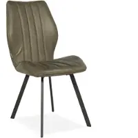 Bommel Wonen Eetkamerstoel Donna - microleder Bull Forest - hoge rugleuning