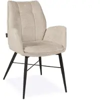 De Bommel Meubelen Armstoel Jefferson - velvet Movie Naturel - poot zwart