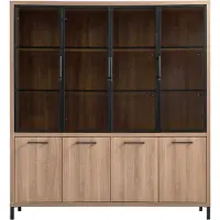Profijt Meubel - Vitrinekast Selinia - Melamine - Bruin - 200 cm hoog - 183 cm breed