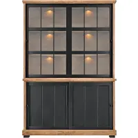 Profijt Meubel - Vitrinekast Ladonia - Melamine - Bruin - 210.1 cm hoog - 143.4 cm breed