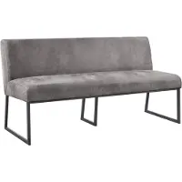 Profijt Meubel - Eetkamerbank Thurso - Grijs - leer - U-poten