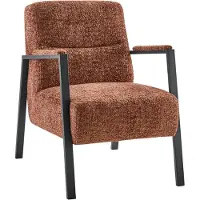 Profijt Meubel - Fauteuil Safira - Bruin/Koper - Grove weefstof - Frame