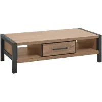 Profijt Meubel - Salontafel Mantera donkerbruin 135x67 cm rechthoekig - Rechte poten/4 Poten - Melamine - Bruin