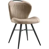 Profijt Meubel - Eetkamerstoel Maleo - Taupe - Stof - 4 Poten