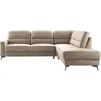 Profijt Meubel - Hoekbank rechts Mirtho - Taupe - leer
