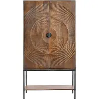 Profijt Meubel - Opbergkast Nocona - Mangohout - Bruin - 190 cm hoog - 100 cm breed