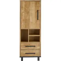 Profijt Meubel - Opbergkast Glenvar - Melamine - Bruin - 200 cm hoog - 70 cm breed