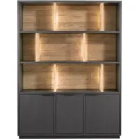 Profijt Meubel - Wandmeubel Verdio - Melamine - Zwart - 212 cm hoog - 159 cm breed