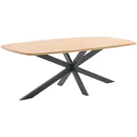 Profijt Meubel - Eettafel Walden eikenhout 220x110 cm Deens ovaal - Spinpoot - Eiken hout - Beige
