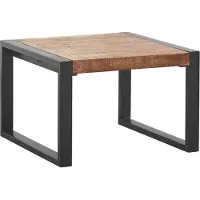 Profijt Meubel - Bijzettafel Newhaven mangohout 60 cm vierkant - U-poten - Mangohout - Bruin