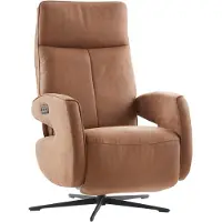 Profijt Meubel - Relaxfauteuil Niland - Bruin - leer - 5-teens voet