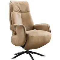 Profijt Meubel - Relaxfauteuil Balfour - Bruin - leer - 5-teens voet
